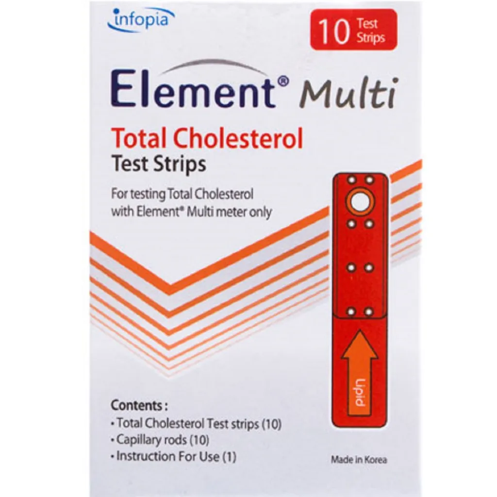 Тест-смужки Element Multi на загальний холестерин, 10 шт Тест-смужки Element Multi на загальний холестерин, 10 шт