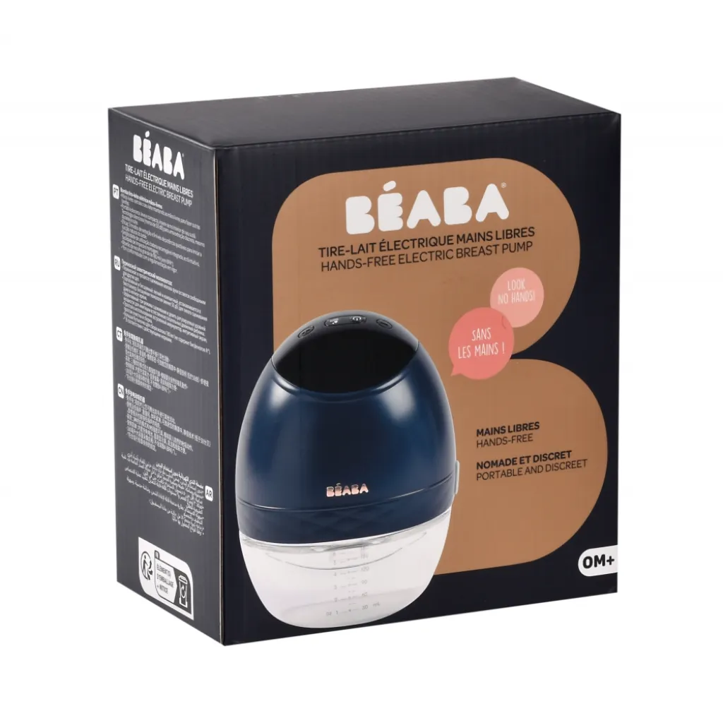 Молокоотсос электрический Beaba Hands-Free, синий