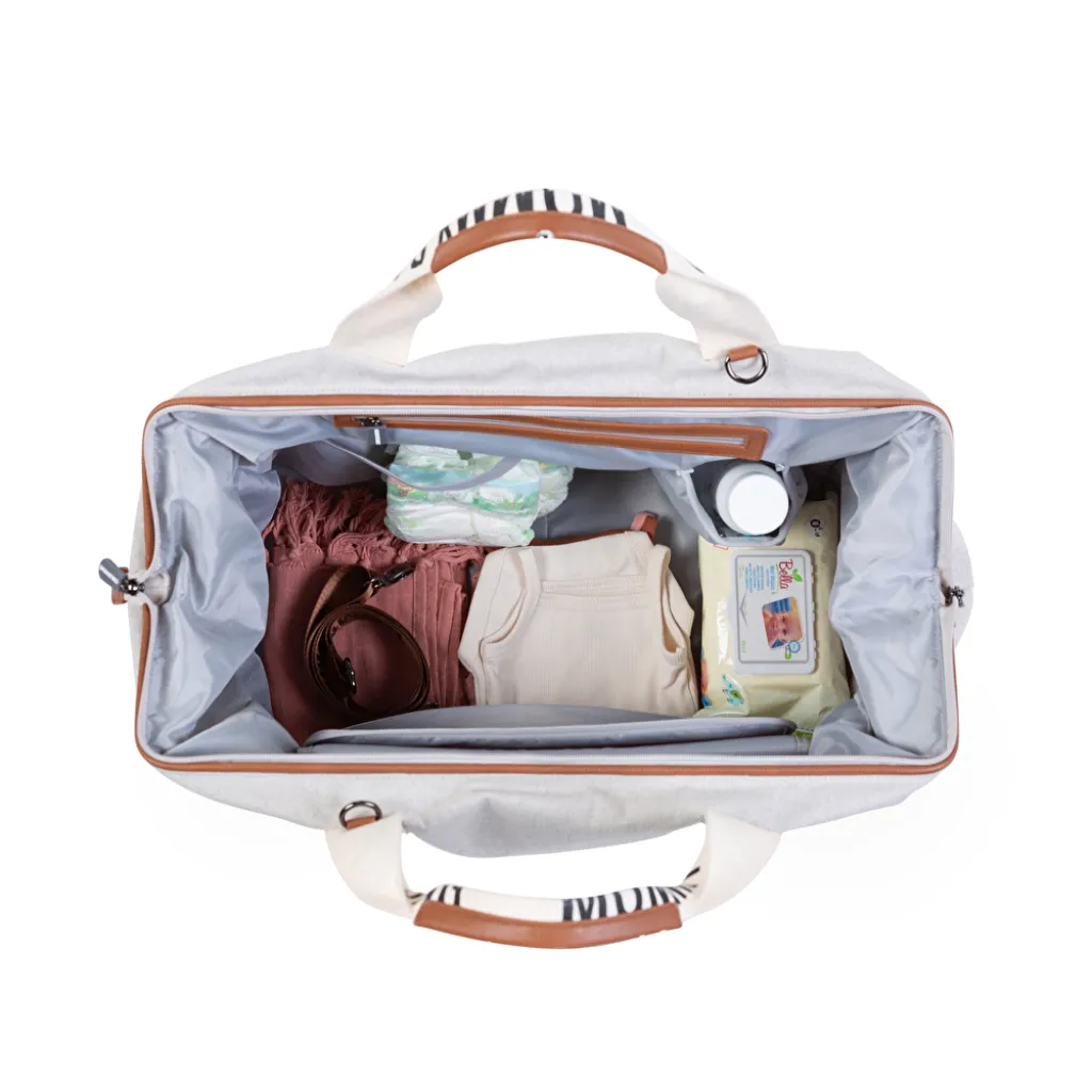 Сумка Childhome Mommy bag Signature, белый Сумка Childhome Mommy bag Signature, белый