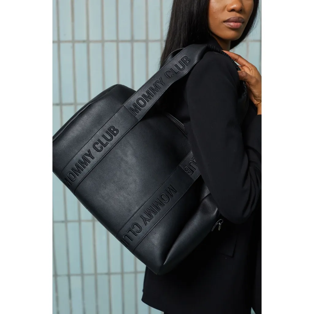 Сумка Childhome Mommy club Signature vegan leather, черный