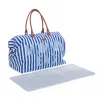 Сумка Childhome Mommy bag stripes, голубой - Фото№12