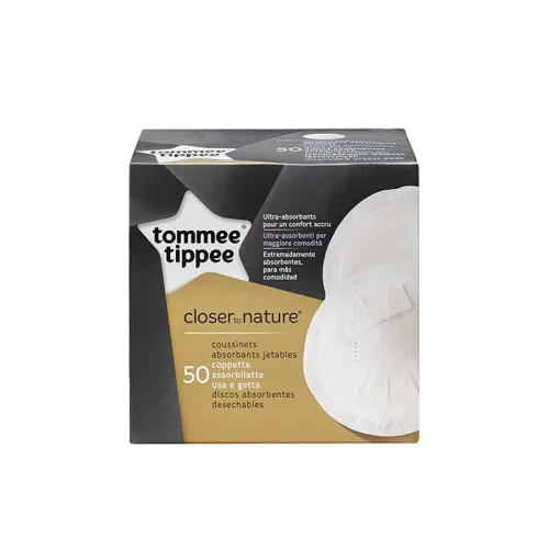 Лактационные прокладки для груди Tommee Tippee 50 шт - Фото№1 Лактационные прокладки для груди Tommee Tippee 50 шт - Фото№1
