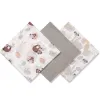 Пелюшки муслинові бавовняні Babyono (70х70 см) 3 шт, сірий - Фото№3