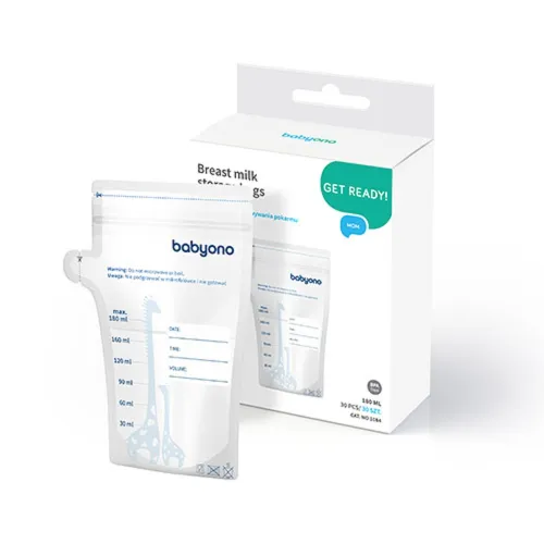 Пакеты для хранения грудного молока 1084 BabyOno 180 мл, 30 шт - Фото№1 Пакеты для хранения грудного молока 1084 BabyOno 180 мл, 30 шт - Фото№1