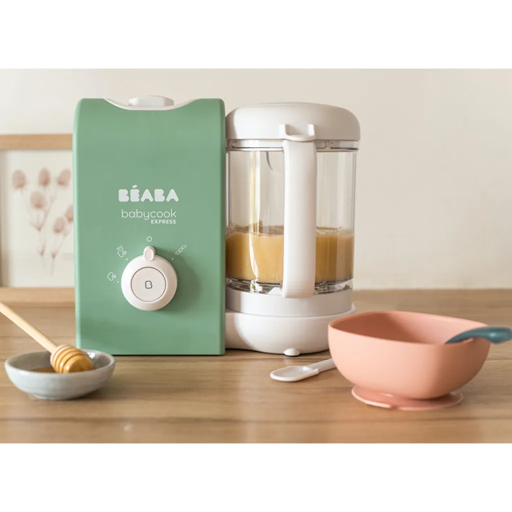 Пароварка - блендер Beaba Babycook Express, оливковий Пароварка - блендер Beaba Babycook Express, оливковий