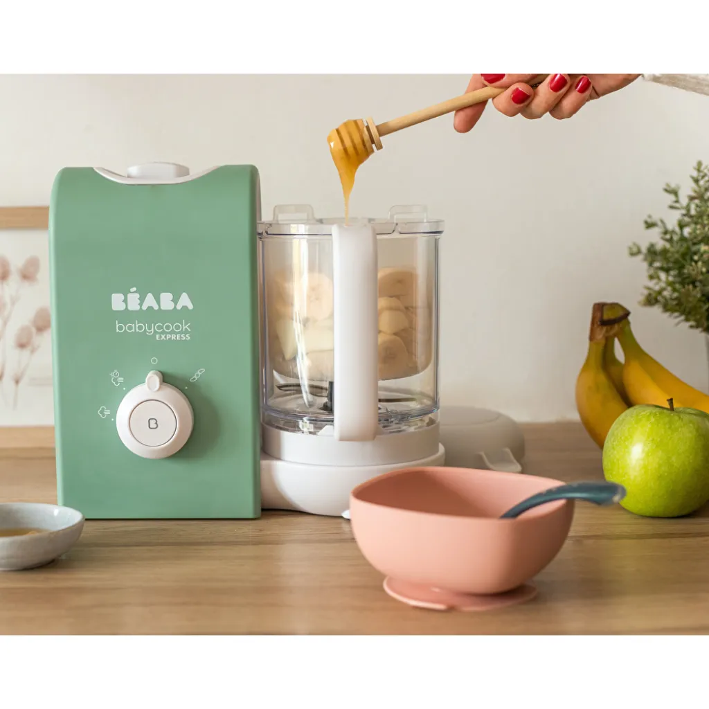 Пароварка - блендер Beaba Babycook Express, оливковий Пароварка - блендер Beaba Babycook Express, оливковий