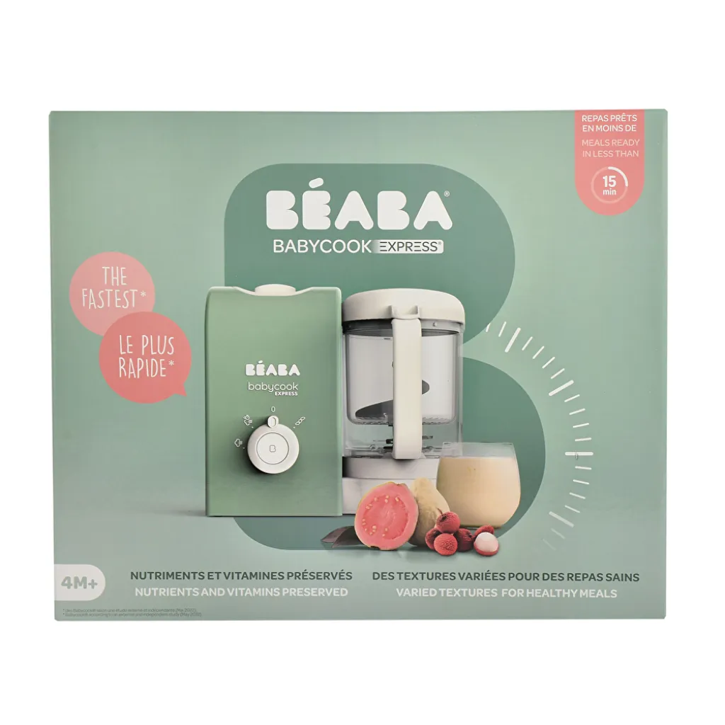 Пароварка - блендер Beaba Babycook Express, оливковий Пароварка - блендер Beaba Babycook Express, оливковий