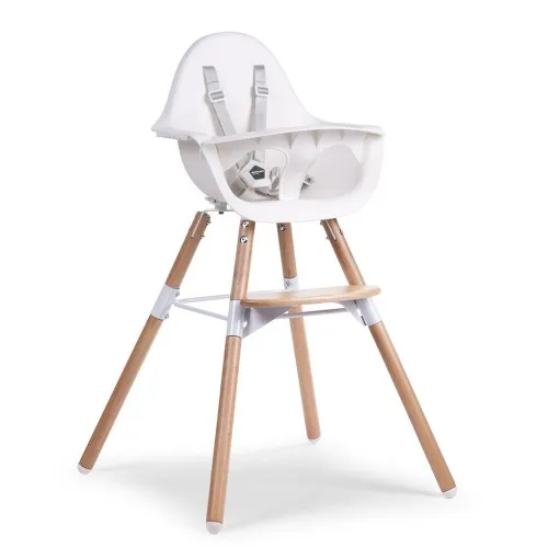 Стілець для годування Childhome Evolu 2 з бампером, білий - Фото№1 Стілець для годування Childhome Evolu 2 з бампером, білий - Фото№1