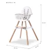 Стілець для годування Childhome Evolu 2 з бампером, білий - Фото№5