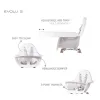 Стілець для годування Childhome Evolu 2 з бампером, білий - Фото№4