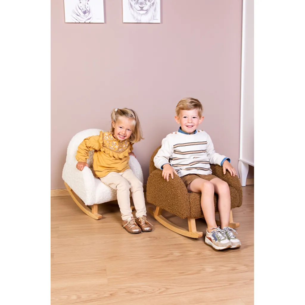 Крісло - гойдалка дитяче Childhome teddy, білий Крісло - гойдалка дитяче Childhome teddy, білий