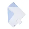 Полотенце с капюшоном Childhome 80x80, голубой с цветочками - Фото№3