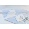 Полотенце с капюшоном Childhome 80x80, голубой с цветочками - Фото№6