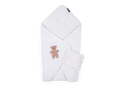 Полотенце с капюшоном Childhome 80x80 terry teddy, белый Полотенце с капюшоном Childhome 80x80 terry teddy, белый