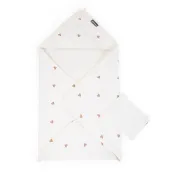 Рушник з капюшоном Childhome 80x80 hearts, білий