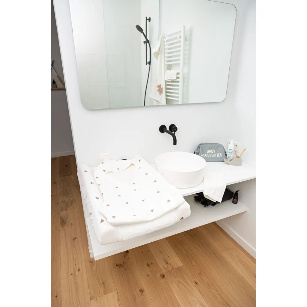 Полотенце с капюшоном Childhome 80x80 hearts, белый Полотенце с капюшоном Childhome 80x80 hearts, белый