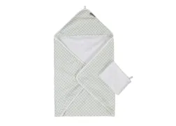 Полотенце с капюшоном Childhome 80x80, зеленый Полотенце с капюшоном Childhome 80x80, зеленый