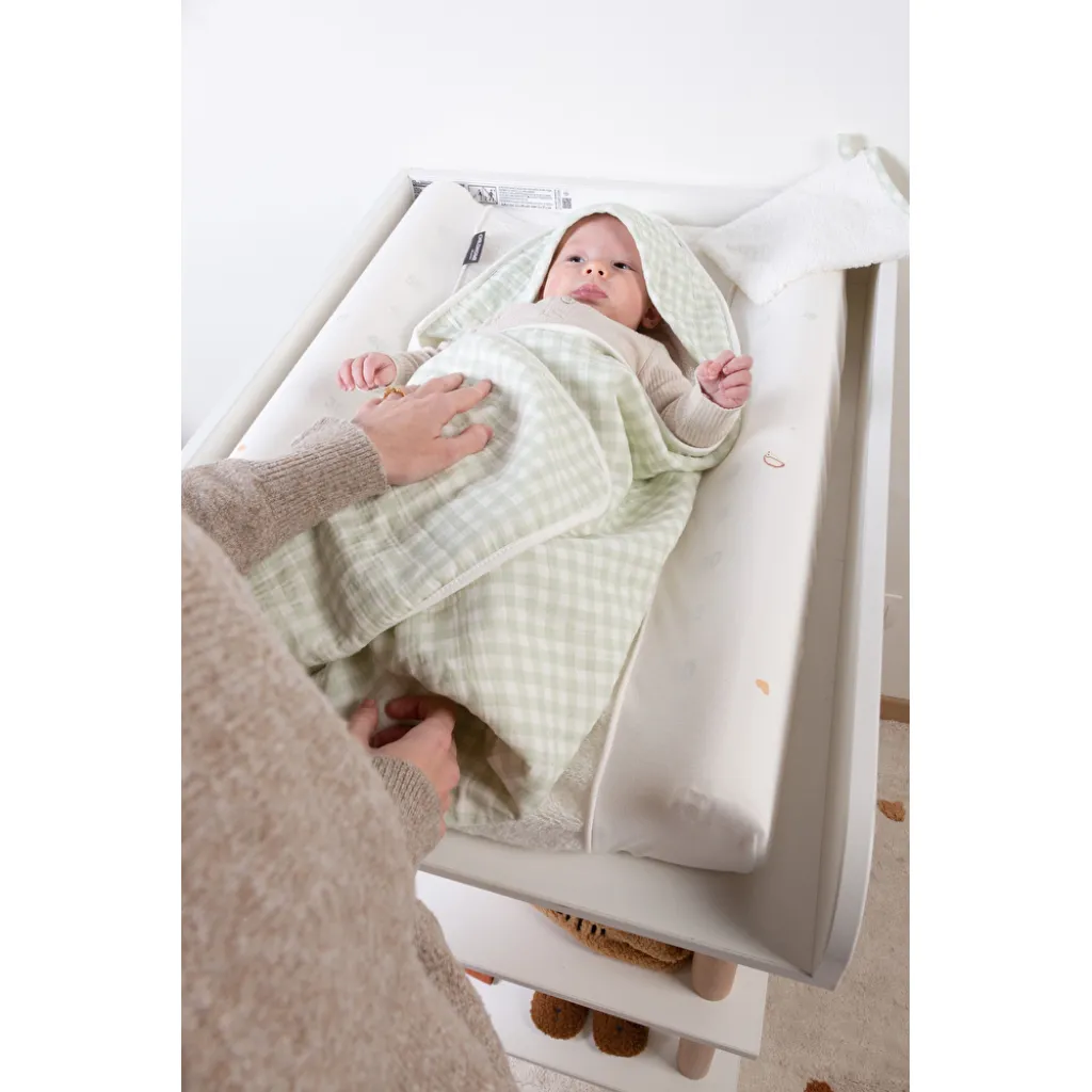 Полотенце с капюшоном Childhome 80x80, зеленый