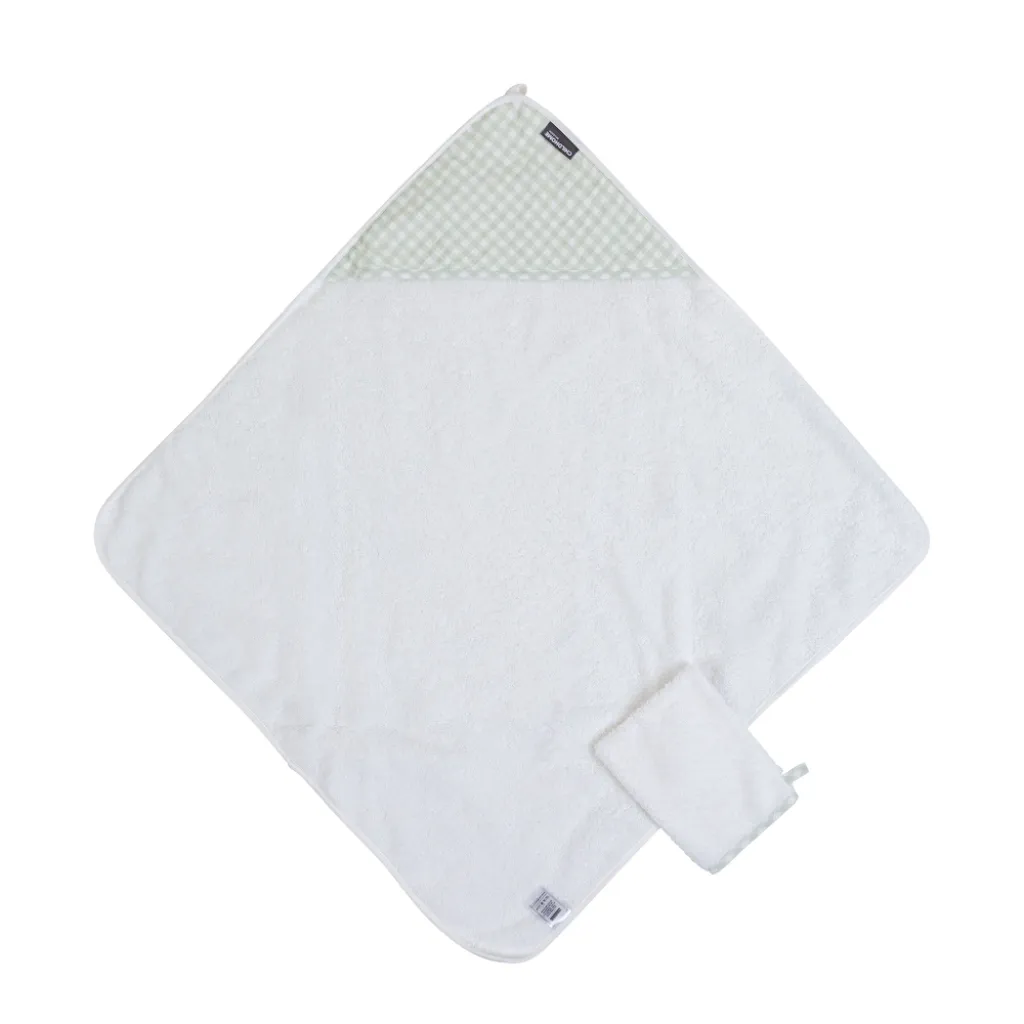 Полотенце с капюшоном Childhome 80x80, зеленый