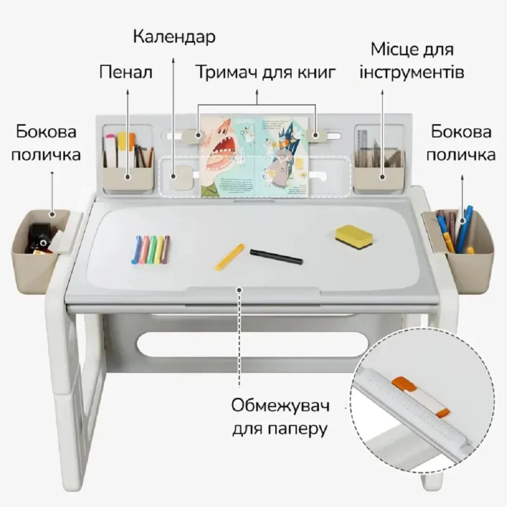 Детский стол-трансформер с мольбертом Lumpurini Artemisio Детский стол-трансформер с мольбертом Lumpurini Artemisio