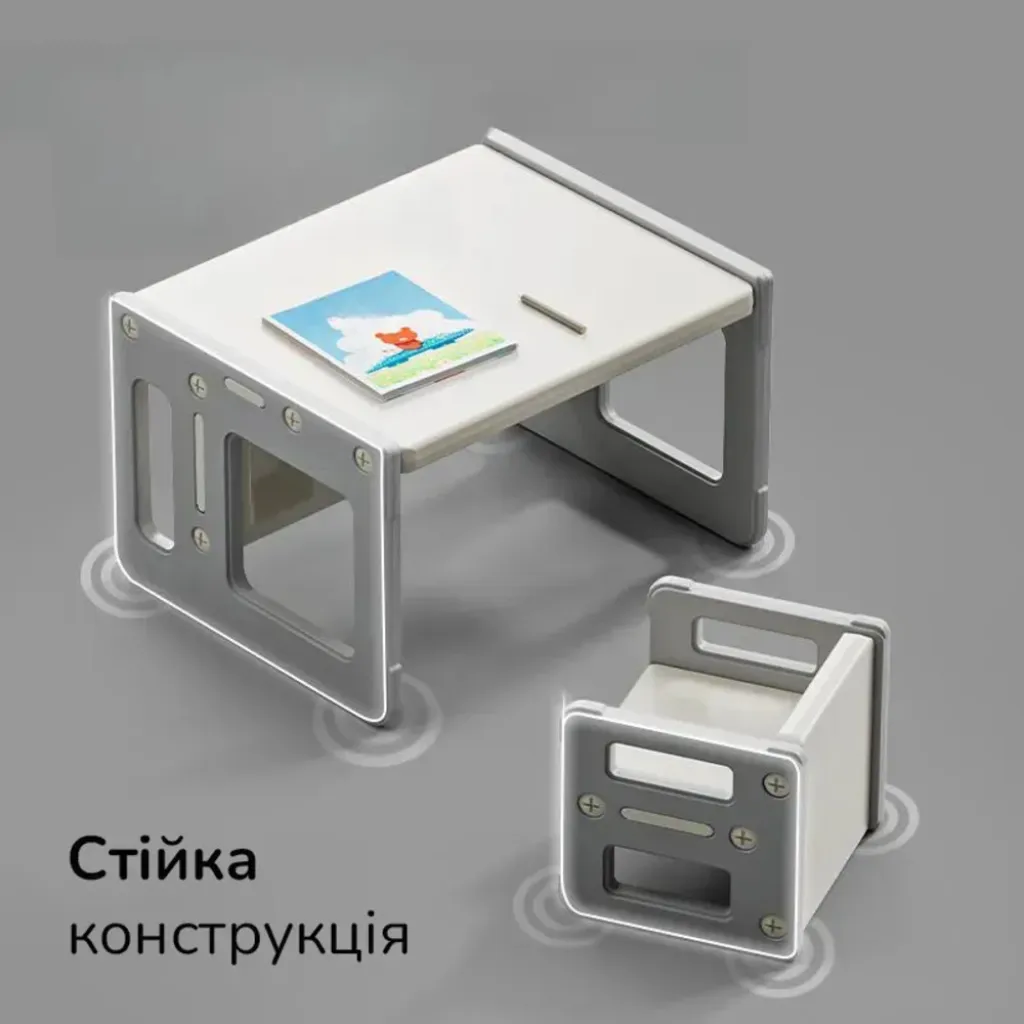 Стіл для творчості 5-в-1 для дітей від 1 до 8 років Lumpurini Dafne Duo Стіл для творчості 5-в-1 для дітей від 1 до 8 років Lumpurini Dafne Duo