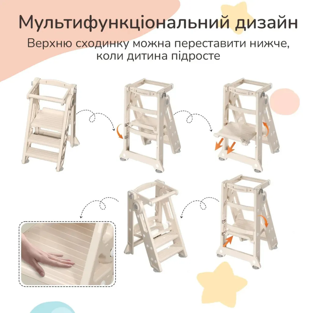 Стульчик-трансформер для кормления 3-в-1 Lumpurini Damiano