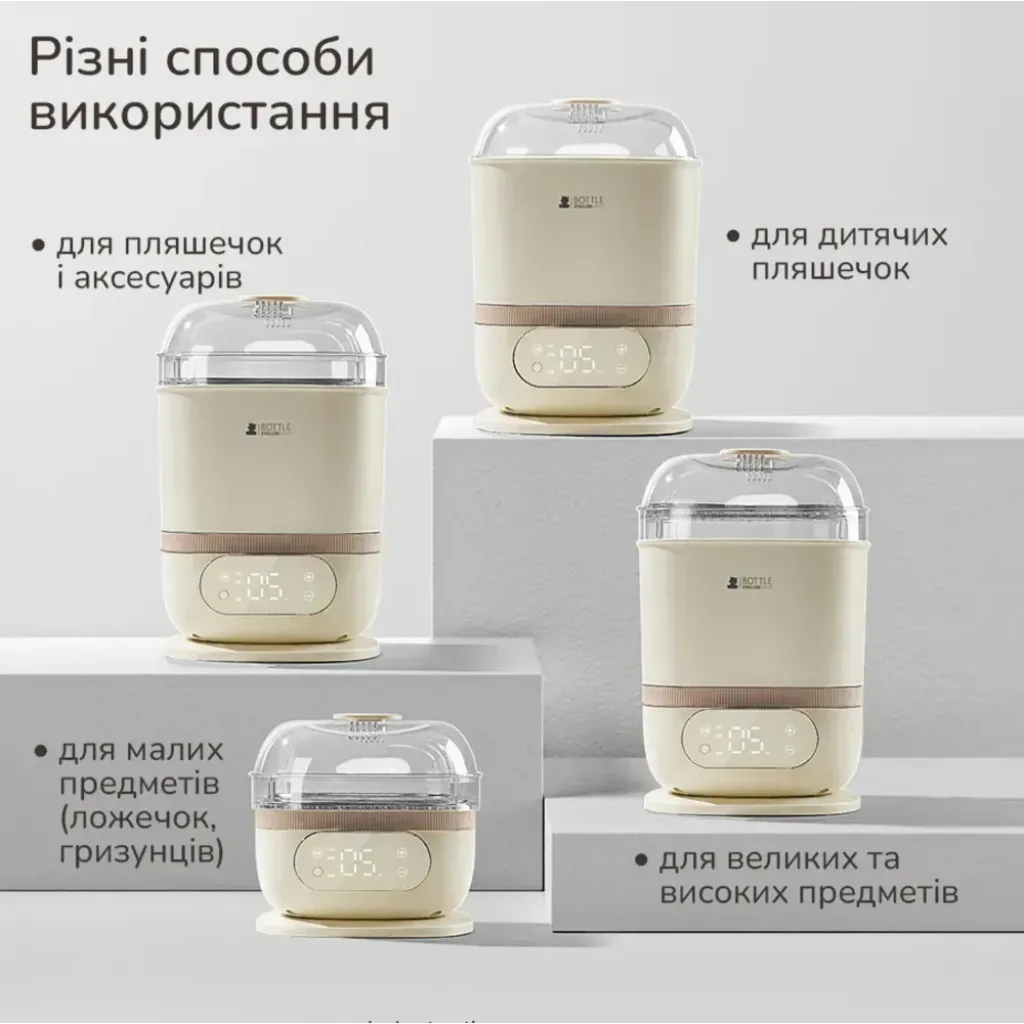 Паровий стерилізатор-сушарка для пляшечок 8-в-1 Snow Bear + пароварка + сушарка + йогуртниця