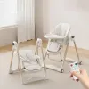 Стільчик для годування, електронна гойдалка для немовлят Lumpurini Maglorio Elettrico 3-в-1, білий - Фото№4