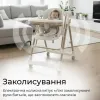 Стільчик для годування, електронна гойдалка для немовлят Lumpurini Maglorio Elettrico 3-в-1, білий - Фото№5
