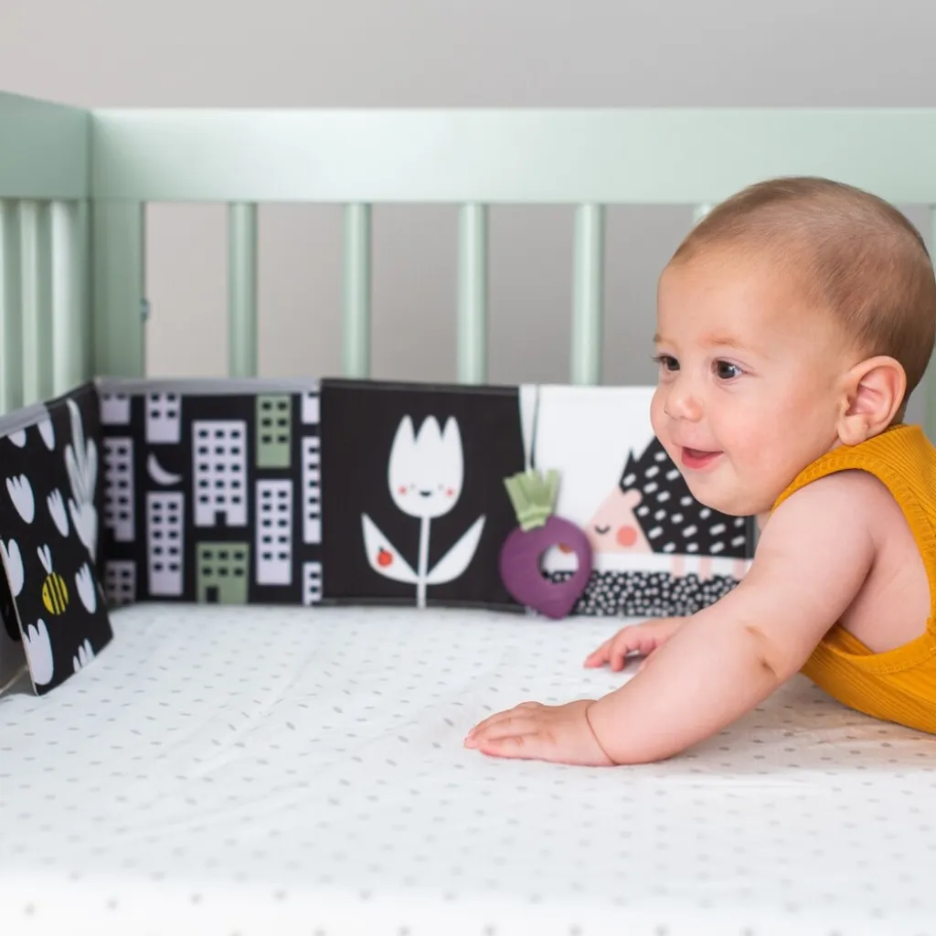Развивающая книжка-раскладушка коллекции Taf Toys "Садочок в городе" Зайчики Развивающая книжка-раскладушка коллекции Taf Toys "Садочок в городе" Зайчики