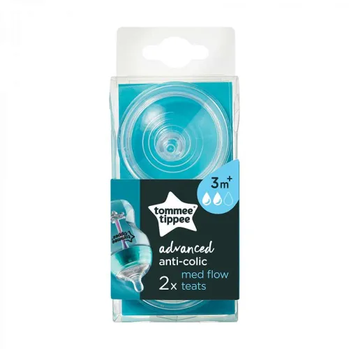 Соски Tommee Tippee Advanced Anti-Colic 3+ мес. средний поток 2 шт - Фото№1 Соски Tommee Tippee Advanced Anti-Colic 3+ мес. средний поток 2 шт - Фото№1