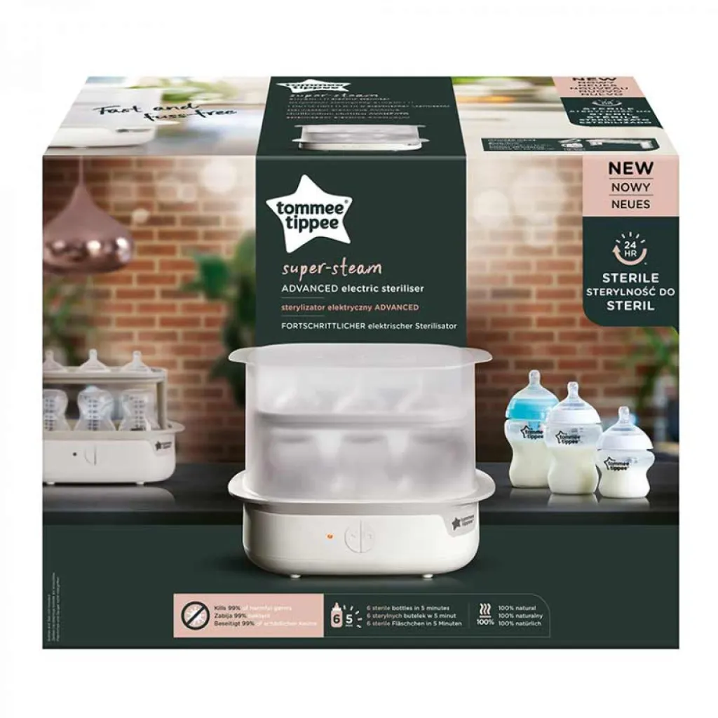 Электрический стерилизатор Tommee Tippee Advanced Super-steam Электрический стерилизатор Tommee Tippee Advanced Super-steam