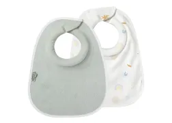 Слюнявчик Tommee Tippee Comfee Fit TT0425-ALB/VERDE хлопковый 0 мес 2 шт, белый/зеленый Слюнявчик Tommee Tippee Comfee Fit TT0425-ALB/VERDE хлопковый 0 мес 2 шт, белый/зеленый