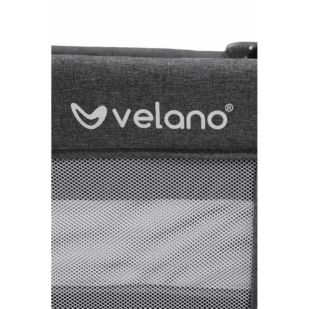 Ліжко-манеж дитяче з другим ярусом та пеленатором Velano Tino 46160, темно-сірий Ліжко-манеж дитяче з другим ярусом та пеленатором Velano Tino 46160, темно-сірий