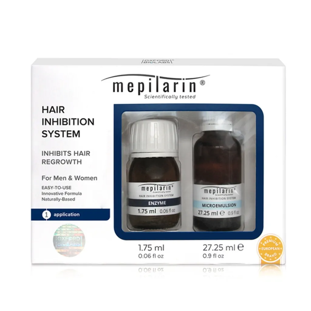 Комплекс для уповільнення росту волосся після епіляції Oxford Biolabs Mepilarin Hair Inhibition System Комплекс для уповільнення росту волосся після епіляції Oxford Biolabs Mepilarin Hair Inhibition System