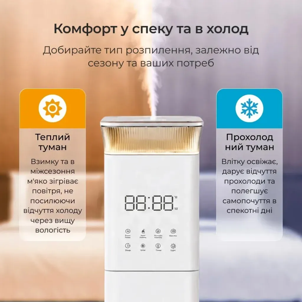 Потужний зволожувач повітря Ameliq Doctor-101 для великих приміщень, білий Потужний зволожувач повітря Ameliq Doctor-101 для великих приміщень, білий