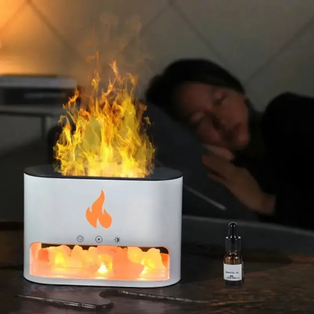 Соляна лампа Doctor-101 3-в-1 Flame-101, 4 кольори нічника, білий Соляна лампа Doctor-101 3-в-1 Flame-101, 4 кольори нічника, білий