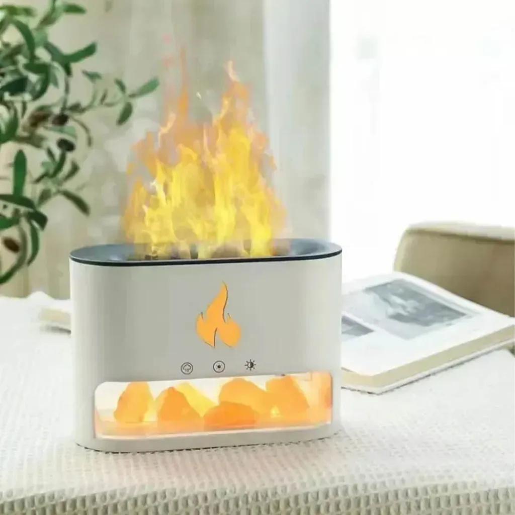 Соляна лампа Doctor-101 3-в-1 Flame-101, 4 кольори нічника, білий Соляна лампа Doctor-101 3-в-1 Flame-101, 4 кольори нічника, білий