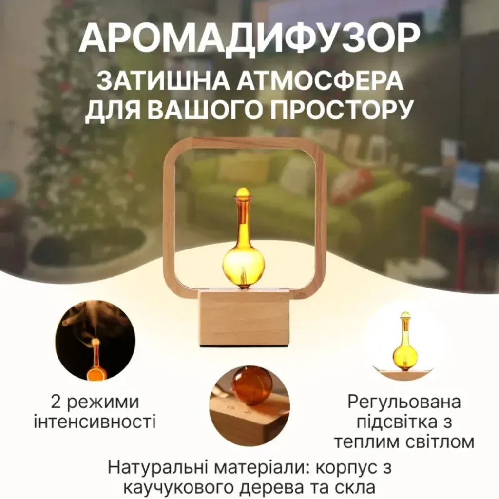 Еко-аромадифузор для дому з підсвічуванням 2-в-1 Doctor-101 Lumiеre Square