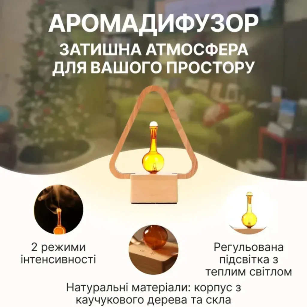 Еко-аромадифузор для дому з підсвічуванням 2-в-1 Doctor-101 Lumiеre Triangle Еко-аромадифузор для дому з підсвічуванням 2-в-1 Doctor-101 Lumiеre Triangle