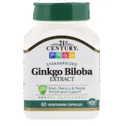 Гінкго білоба, Ginkgo Biloba, 21st Century, 60 капсул