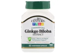 Гинкго билоба, Ginkgo Biloba, 21st Century, 60 капсул Гинкго билоба, Ginkgo Biloba, 21st Century, 60 капсул