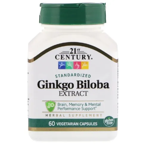 Гинкго билоба, Ginkgo Biloba, 21st Century, 60 капсул - Фото№1 Гинкго билоба, Ginkgo Biloba, 21st Century, 60 капсул - Фото№1