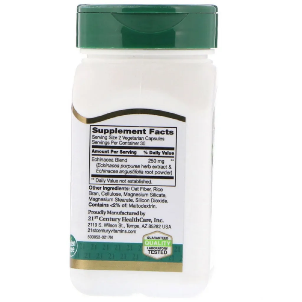 Экстракт эхинацеи, Echinacea, 21st Century, 60 капсул Экстракт эхинацеи, Echinacea, 21st Century, 60 капсул