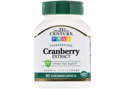 Экстракт клюквы, Cranberry, 21st Century, стандартизированный, 60 капсул Экстракт клюквы, Cranberry, 21st Century, стандартизированный, 60 капсул