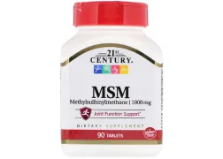 Метилсульфонилметан МСМ, MSM, 21st Century, 1000 мг, 90 таблеток Метилсульфонилметан МСМ, MSM, 21st Century, 1000 мг, 90 таблеток