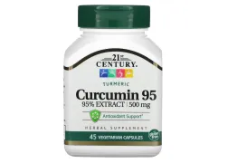 Куркумин 95, Curcumin 95, 21st Century, 500 мг, 45 капсул Куркумин 95, Curcumin 95, 21st Century, 500 мг, 45 капсул