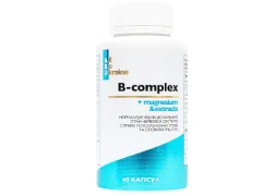 Комплекс витаминов групи B с магнием B-complex+magnesium ABU, 60 капсул Комплекс витаминов групи B с магнием B-complex+magnesium ABU, 60 капсул