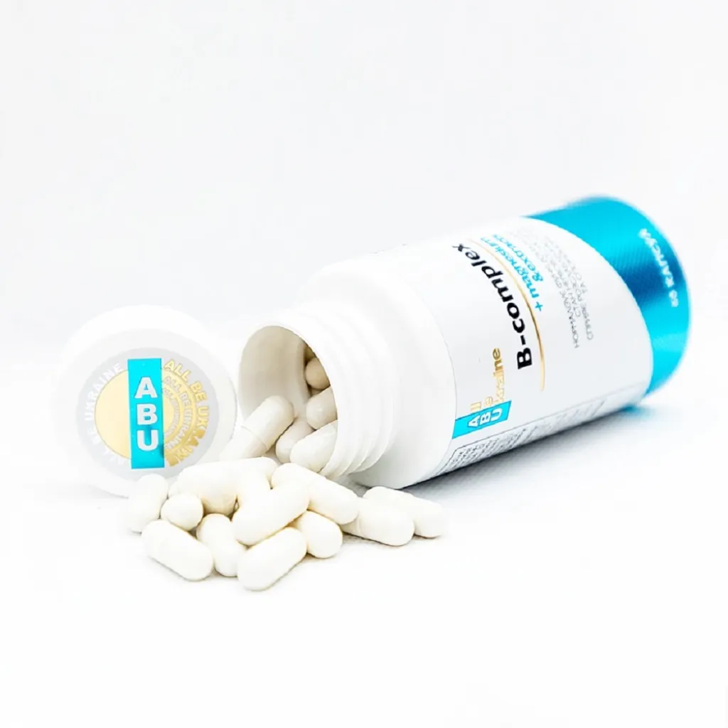 Комплекс вітамінів групи B із магнієм B-complex+magnesium ABU, 60 капсул Комплекс вітамінів групи B із магнієм B-complex+magnesium ABU, 60 капсул