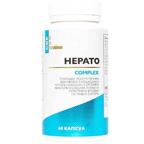 Комплекс для печінки з вітамінами Hepato Complex ABU, 60 капсул - Фото№1 Комплекс для печінки з вітамінами Hepato Complex ABU, 60 капсул - Фото№1